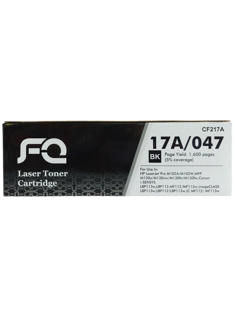 FQ 17A CF217A Compatible Black Laser Toner Cartridge | Up to 1,600 Pages | Replacement for HP LaserJet Pro M102a, M102w, M130a, M130fn, M130fw, M130nw & Canon image CLASS LBP112, LBP113w, MF112, MF113w - Image 3