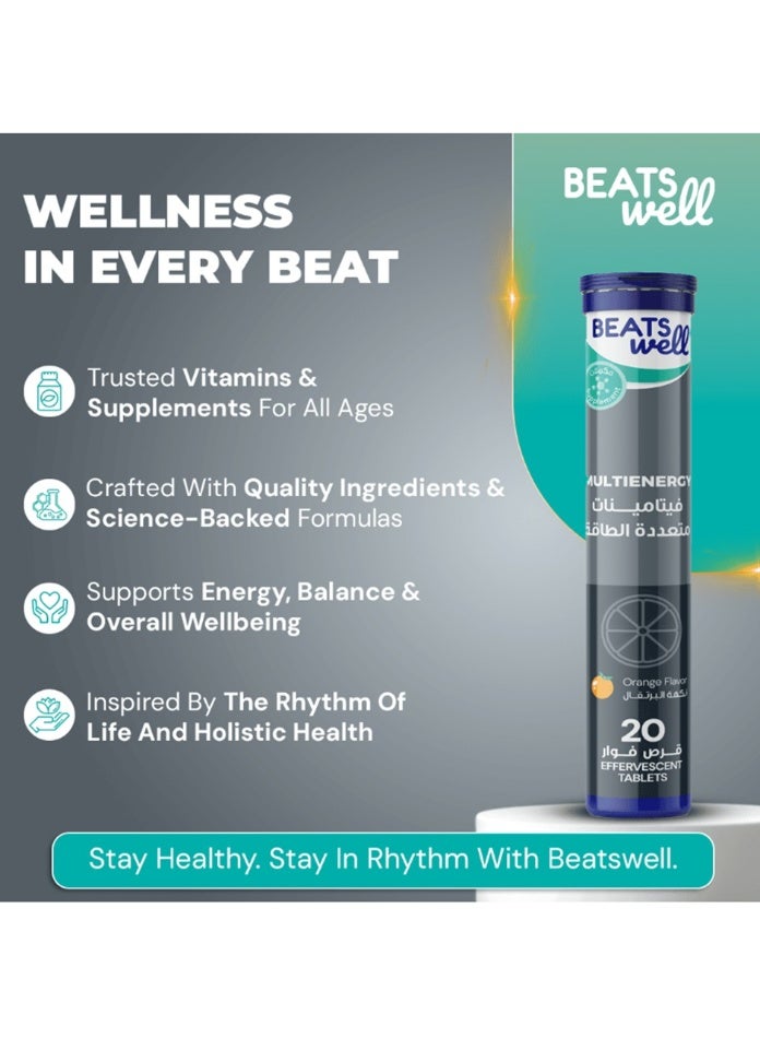 BeatsWell بيتسويل متعدد الفيتامينات للطاقة - 20 قرص فوار - Image 4