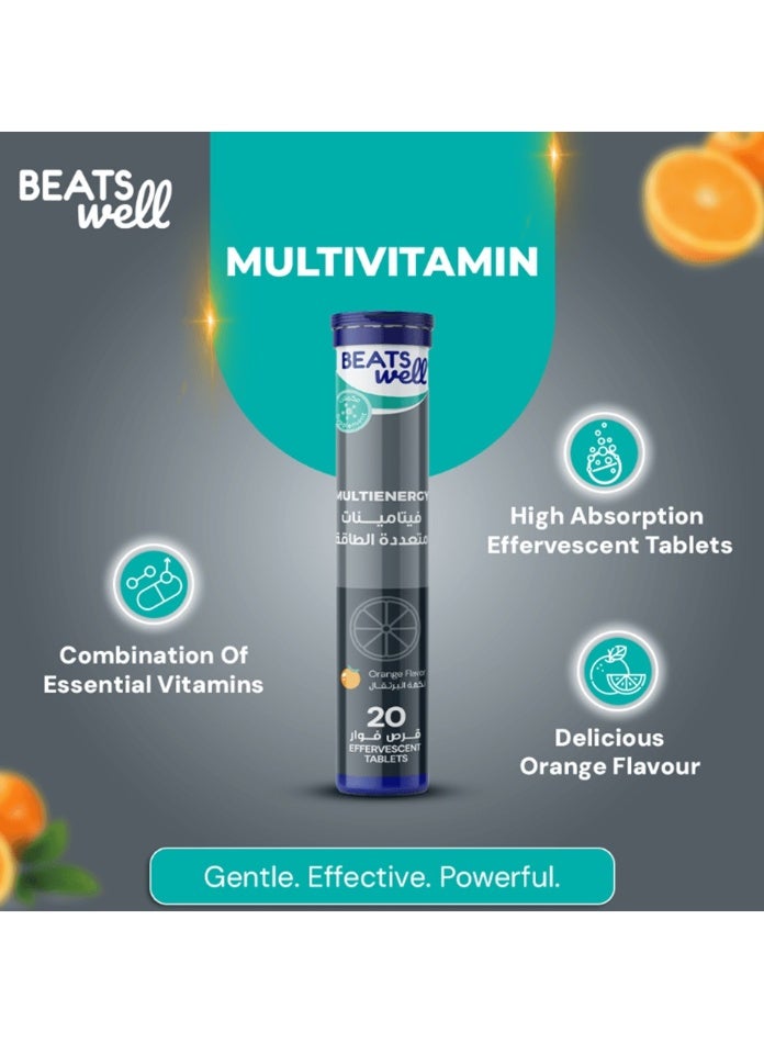 BeatsWell بيتسويل متعدد الفيتامينات للطاقة - 20 قرص فوار - Image 2