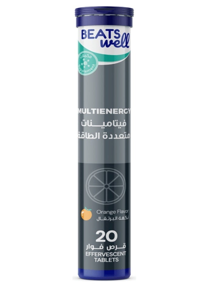 BeatsWell بيتسويل متعدد الفيتامينات للطاقة - 20 قرص فوار - Image 1
