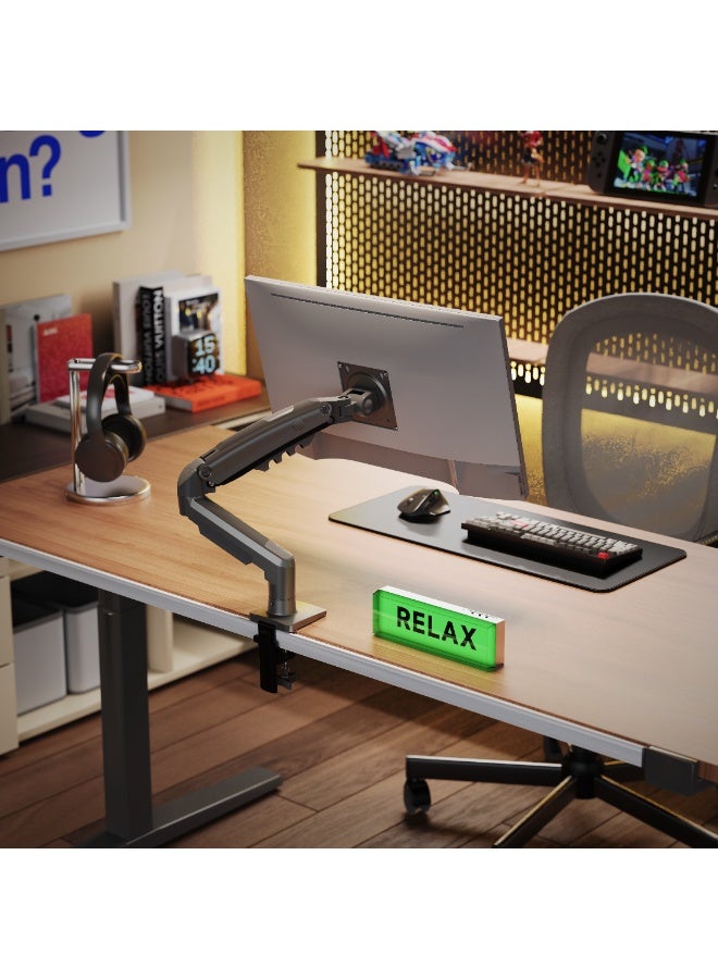 NB ERGONOMIC Full Motion Monitor Arm with Gas Spring for 17-30''Monitors(Within 4.4lbs to 19.8lbs) Computer Monitor Stand, | NB F80 Charcoal - Image 1