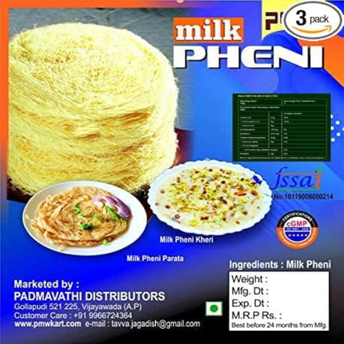 Pmw - Pheni - Pack of 3 - Ghee Milk Pheni - 200 Grams Each Appx. - Image 1