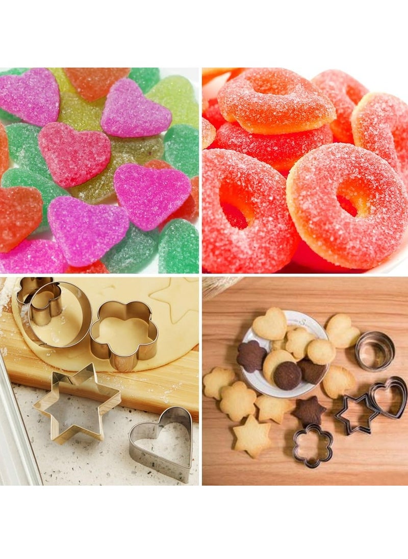 Oasisgalore 12Pcs Metal Cookie Cutters Shapes Baking Set，Flower Round Heart Star Shape Biscuit Metal Molds Cutters for Baking  - Image 5