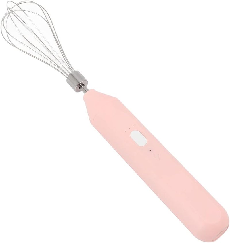Bewinner USB Rechargeable Electric Egg Beater Handheld, Cordless Milk Frother with Stainless Steel Whisk, 3 Speeds Portable Drink Mixer for Coffee Frothing & Cream Beating, 1200mAh (Pink) - Image 3