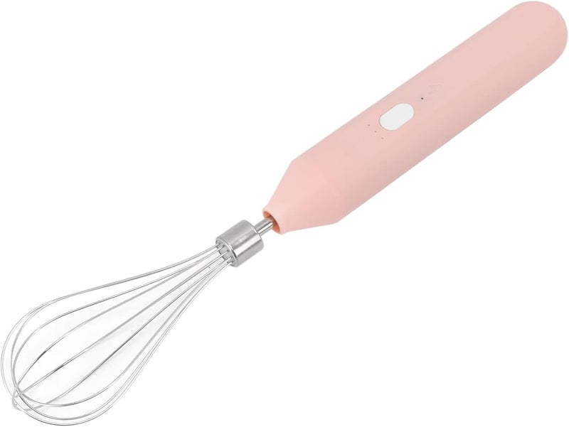 Bewinner USB Rechargeable Electric Egg Beater Handheld, Cordless Milk Frother with Stainless Steel Whisk, 3 Speeds Portable Drink Mixer for Coffee Frothing & Cream Beating, 1200mAh (Pink) - Image 2