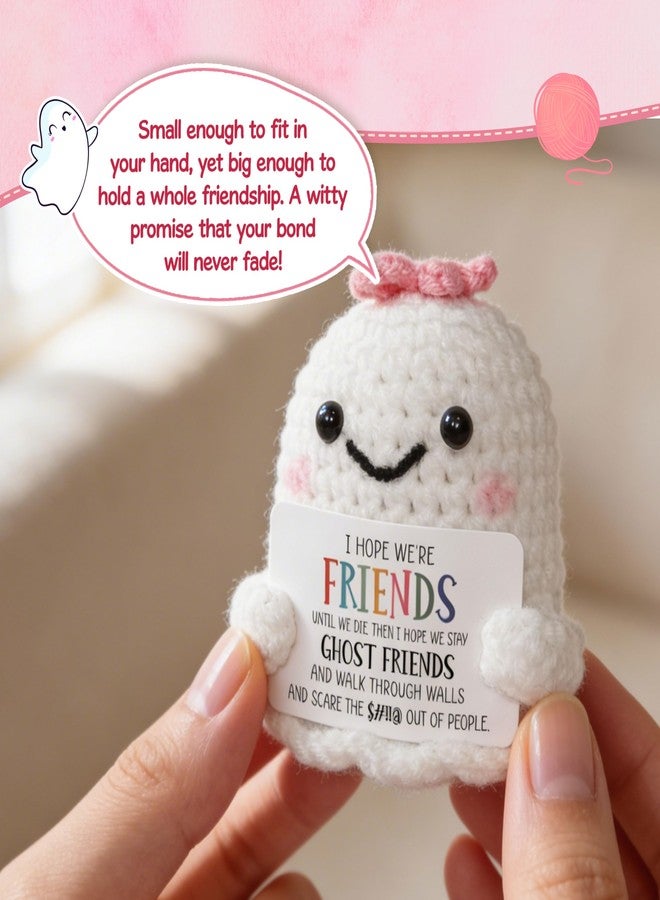 OASSIE Christmas Funny Gifts for Friends - Emotional Support Crochet with Card - BFF Bestie Friend Gifts for Women Work Bestie, Birthday Gift for Friend Woman, Sister Gift, Stocking Stuffers for Women - Image 5