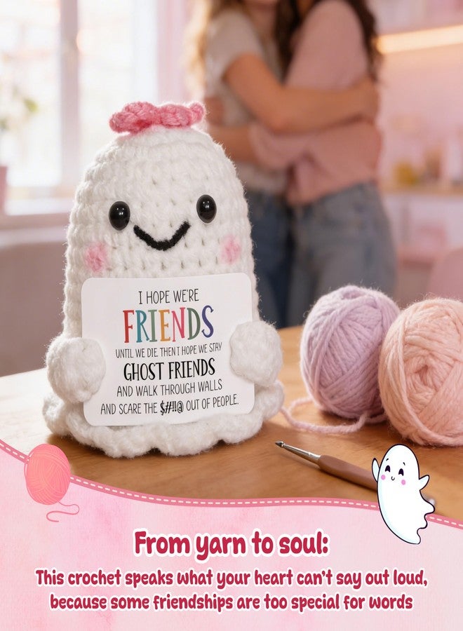 OASSIE Christmas Funny Gifts for Friends - Emotional Support Crochet with Card - BFF Bestie Friend Gifts for Women Work Bestie, Birthday Gift for Friend Woman, Sister Gift, Stocking Stuffers for Women - Image 4