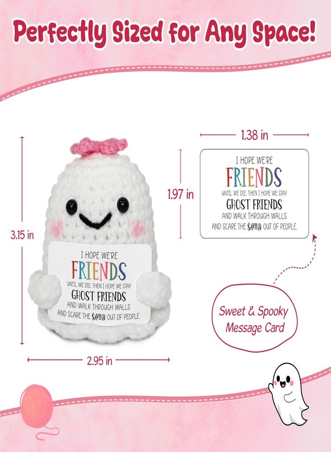 OASSIE Christmas Funny Gifts for Friends - Emotional Support Crochet with Card - BFF Bestie Friend Gifts for Women Work Bestie, Birthday Gift for Friend Woman, Sister Gift, Stocking Stuffers for Women - Image 3