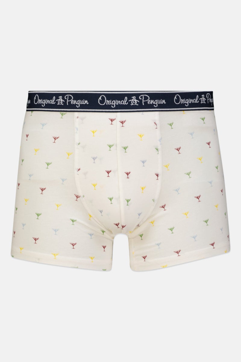 Original Penguin Men 3 Pieces Allover Print Boxer Briefs, Navy/Yellow/White - Image 5