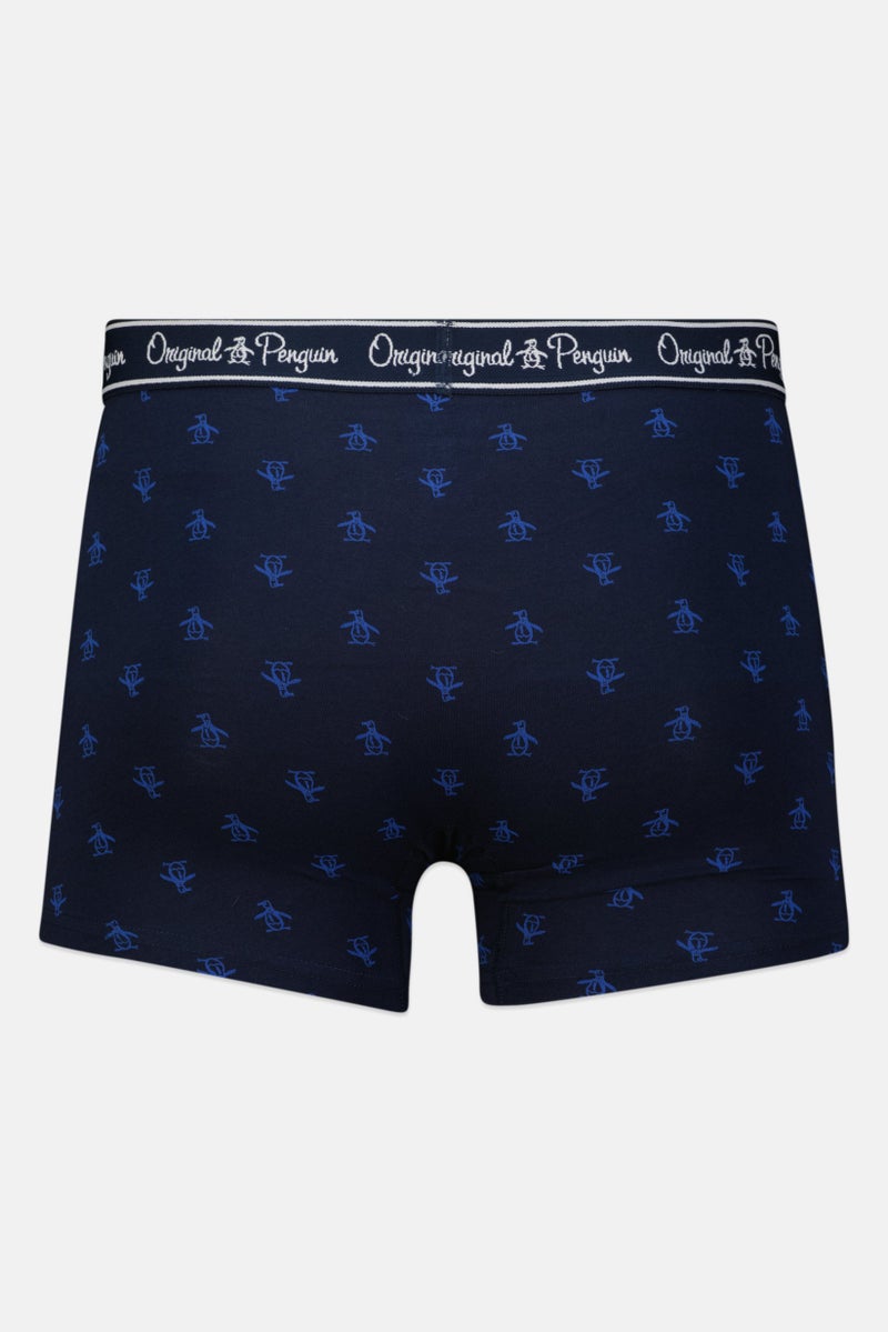 Original Penguin Men 3 Pieces Allover Print Boxer Briefs, Navy/Yellow/White - Image 3