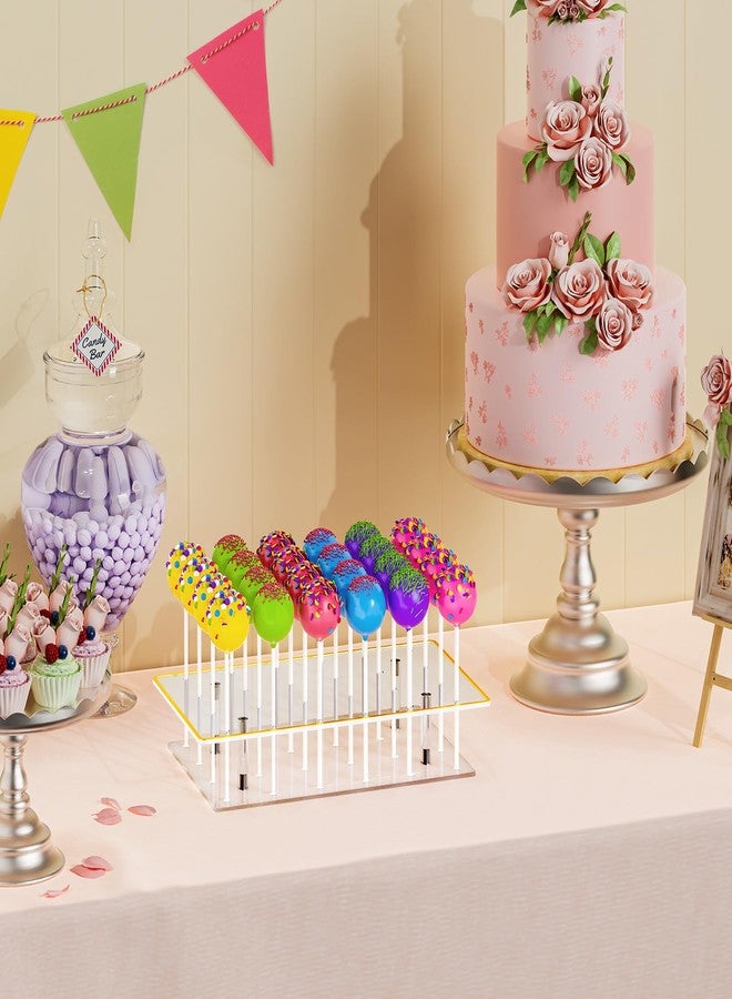 DEMEGA Cake Pop Stand 24 Holes Lollipop Holder, Acrylic Cake Pop Holder Lollipop Display Stand for dessert table, Display for Weddings, Birthday, Party - Image 3