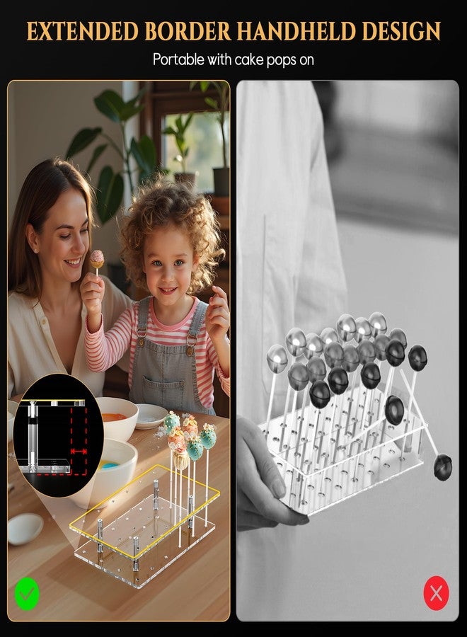 DEMEGA Cake Pop Stand 24 Holes Lollipop Holder, Acrylic Cake Pop Holder Lollipop Display Stand for dessert table, Display for Weddings, Birthday, Party - Image 5