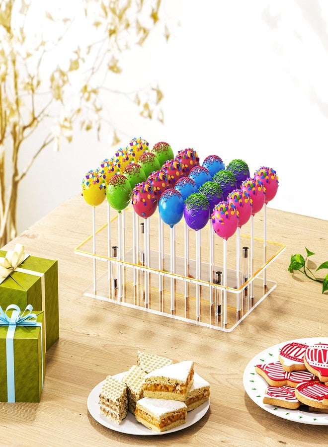 DEMEGA Cake Pop Stand 24 Holes Lollipop Holder, Acrylic Cake Pop Holder Lollipop Display Stand for dessert table, Display for Weddings, Birthday, Party - Image 4