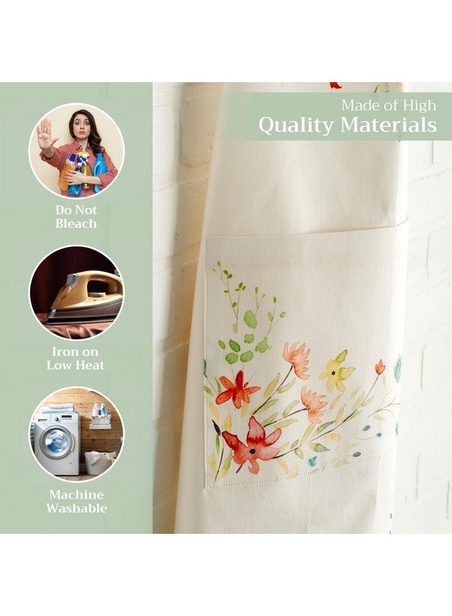 ميزون دي هيرمين مريلة مطبخ من ميزون دي هيرمين كولمار، مصنوعة من القطن بنسبة 100%، برقبة قابلة للتعديل وجيب مركزي ظاهر، مزودة بربطات طويلة للنساء والرجال | شيف (27.50 بوصة × 31.50 بوصة) - Image 3