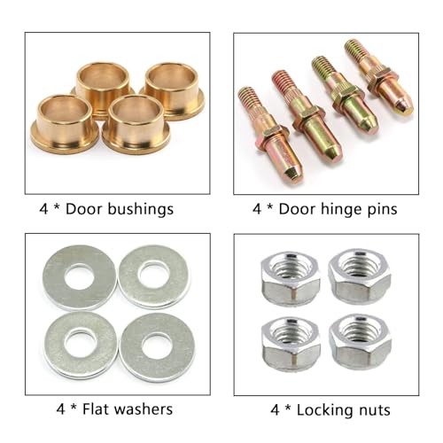 POSENG Door Hinge Roller Pin and Bushing Repair Kit Compatible with Chevy GMC 1999-2007 Avalanche Sierra Silverado Suburban Tahoe Yukon Escalade Truck SUV Replaces 19299324 89025539 HTRACING - Image 5