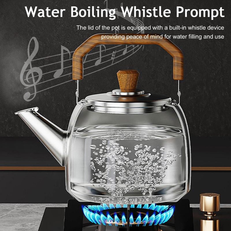 Whistling Stovetop Kettle: Silver Stainless Steel Large Capacity - Fast Boiling Water Kettle for Home Kitchen - Image 4