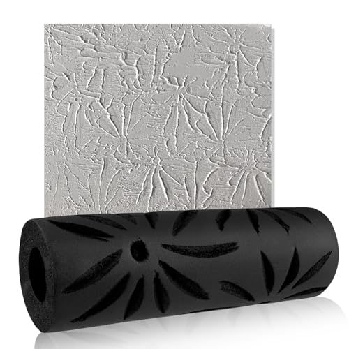ZTTM Poinsettia Style - Pattern Drywall Texture Roller, 9-inch, Paint Roller for Walls and Ceilings - Image 2