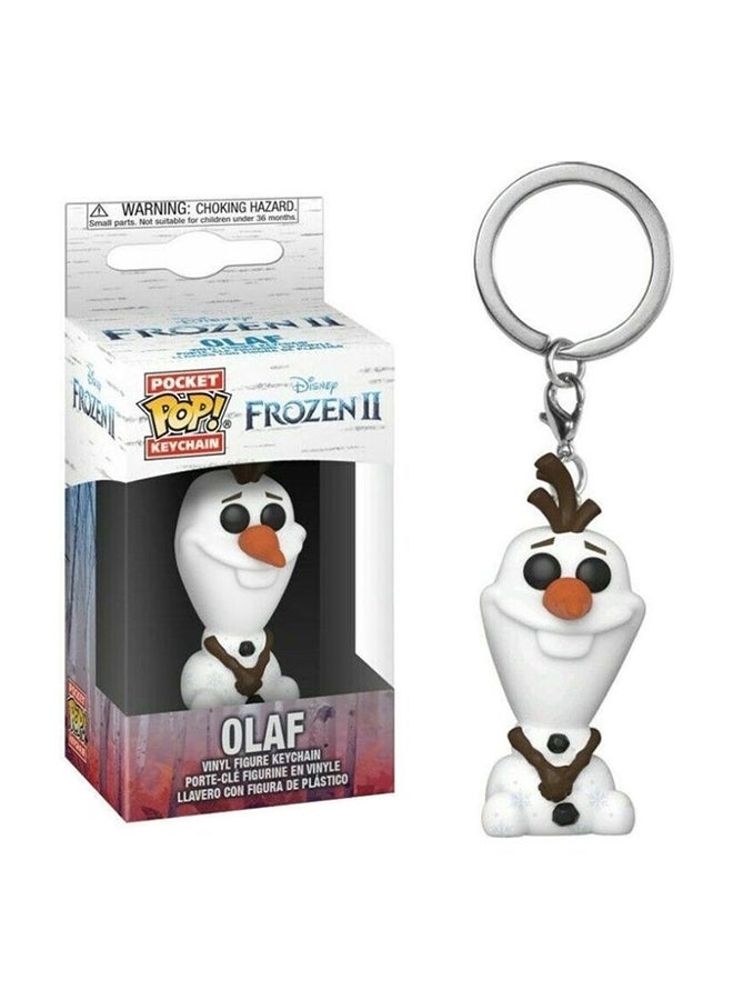 NIBEMINENT Pop! Frozen II Snow Treasure Olaf Vinyl Figure Keychain White/Black/Orange - Image 1