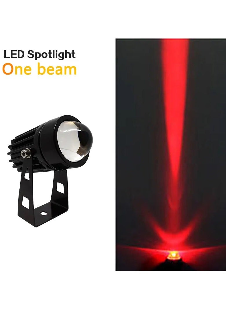 ارواق مصباح جداري LED، IP66 مقاوم للماء بشعاع واحد، ضوء RGB مدمج ومحمول في الهواء الطلق، أضواء مناظر طبيعية قوية ومتينة لتزيين الجدران وأعلام الأشجار، (5 وات، أحمر)  - Image 1