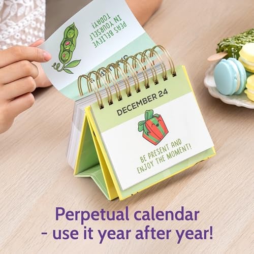 T MARIE Punny Motivational Desk Calendar - Daily Perpetual Calendar to Use Year after Year - Cute Office Decor, Positive Affirmation Gifts for Women and Men, Inspirational Desk Accessories - Image 3