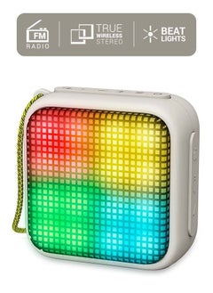 Beat Box 2+ Lightcube (Portable Bluetooth Speaker, lights, TWS, v4.2, 5 W, microSD MP3, FM Radio) Granite