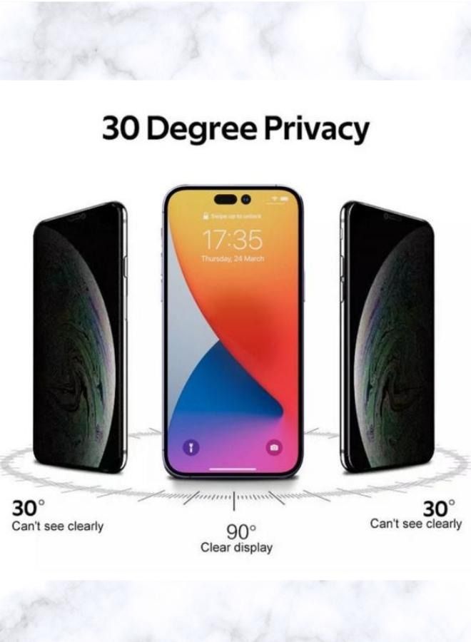 إيه إم إس شاشة حماية من الزجاج المقوى لقافة وخصوصية لهاتف آبل ايفون 14 برو - Image 2