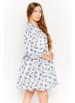 sister jane Women All Over Print Wrap Dress, White  - Image 3