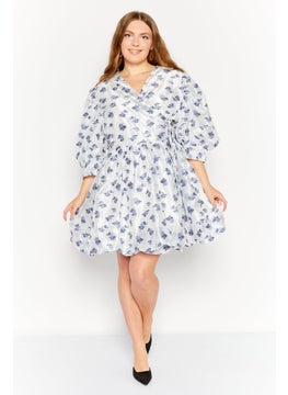 sister jane Women All Over Print Wrap Dress, White  - Image 2