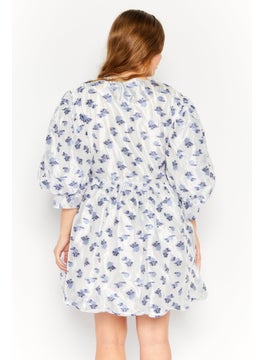sister jane Women All Over Print Wrap Dress, White  - Image 4