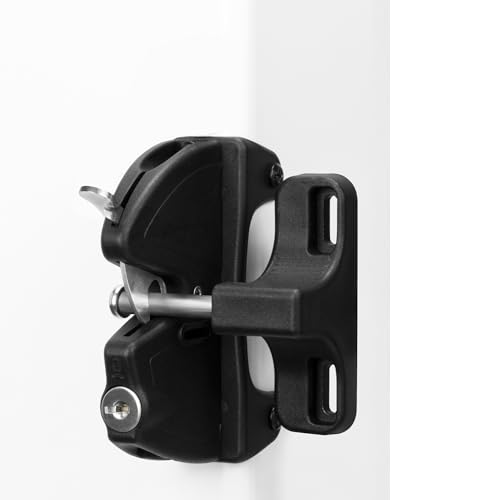 HILLMASTER Key Lockable 2 Sided Gate Latch Key,Self Locking Gate Latch Gate Fence Lock for Outdoor Gates,Locking Gate Door Lock Fence Latch Gate Hardware for Metal,Wood,Vinyl Fence,Black Finish - Image 5