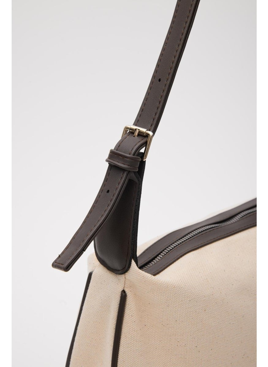 Shule Bags Canvas Baguette Bag Elena Bitter Brown  - Image 3
