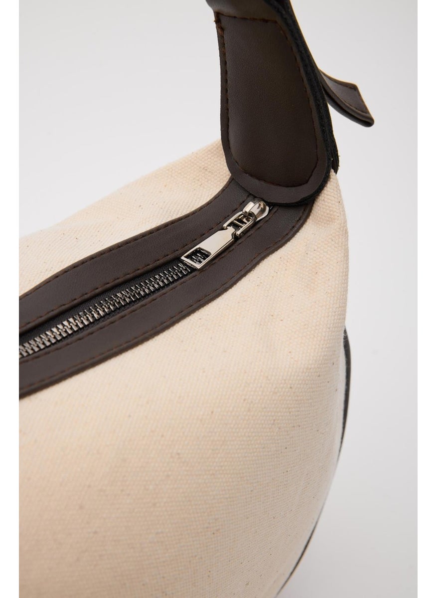 Shule Bags Canvas Baguette Bag Elena Bitter Brown  - Image 4