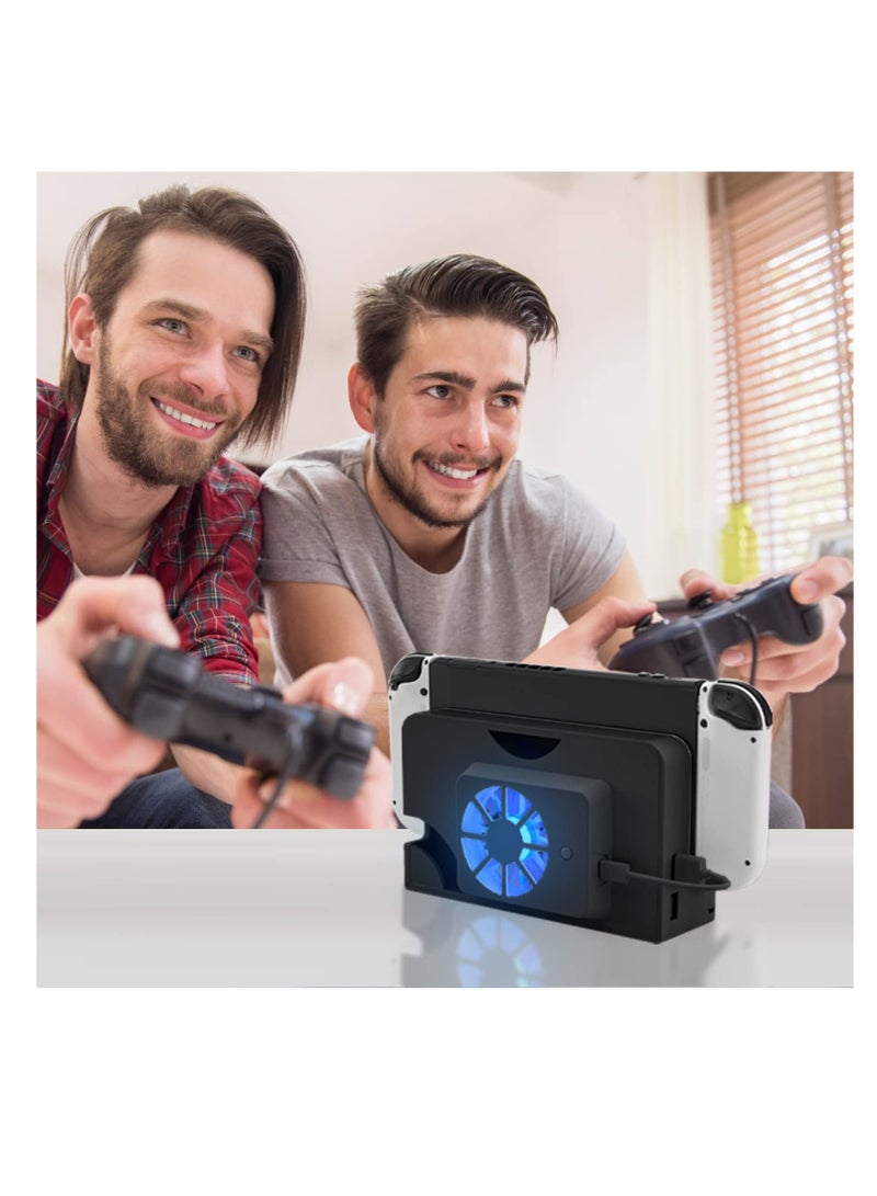 Cooling Fan Fit for Nintendo Switch OLED, Dock Fan with Blue Light for Switch OLED USB Powered Dobe, Pocket Sized Cooling System, Efficient Protection, Extremely Light Weight, Easy To Install And Use - Image 5