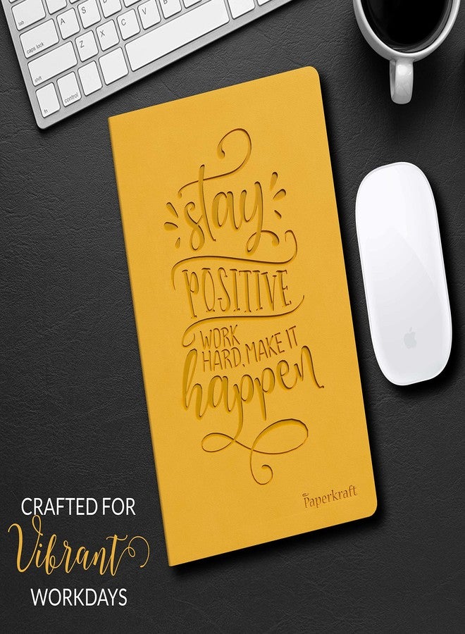 Paperkraft Designer Series with Pu Leather - Yellow Color,192 Pages, Pack of 1 - Image 2