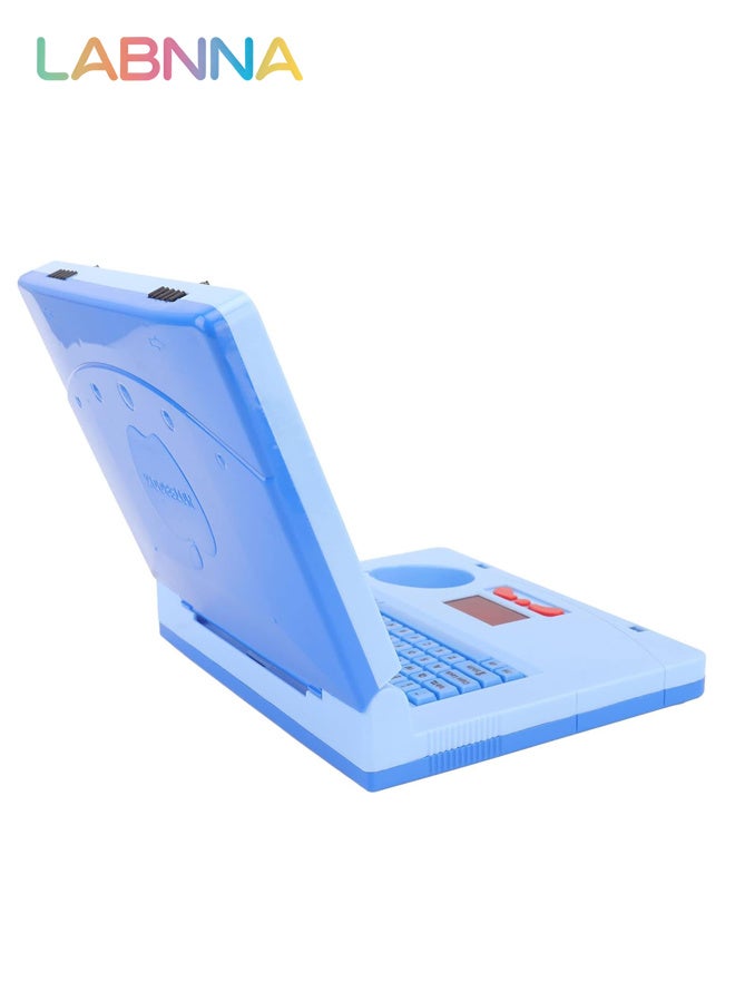 LABNNA Kids Learning Laptop, Plastic High Simulation Educational Toddler Learning Computer Toy with (Non Retractable Mouse) Electronic Toy,Educational Learning Computer Simulation Music Preschool Pretend Toys with Retractable Mouse for Early Learning, Blue - Image 3