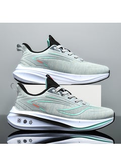 Mens Running Shoes Carbon Plate Lightweight Breathable Racing Shoes Shock Absorption Large Size 46 47 48 Autumn Winter Sports Sneakers Light gray
