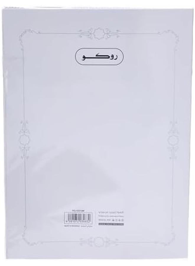 روكو دفتر تمارين 15.2 سم × 21.6 سم 160 صفحة 80 ورقة مسطرة مزدوجة باللغة الإنجليزية أبيض - Image 2