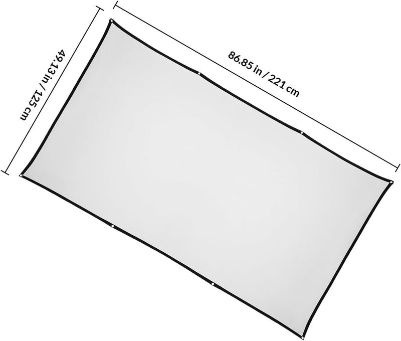 Healeved 100-inch 16:9 Portable Foldable Projector Screen Double Sided Outdoor and Indoor Home Theater Projection Curtain Soft Polyester Camping Movie Screen - Image 2