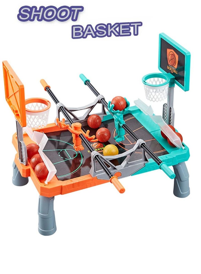 شووت لعبة كرة سلة وفوسبول صغيرة للعب 2 لاعبين | لعبة ممتعة داخلية وخارجية للأطفال والكبار والعائلات | ممتعة للمنزل، المكتب والحفلات - Image 1