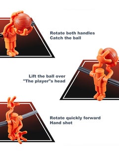 QUTOOB 2 Player Tabletop Basketball Game Foosball Table Game, Ideal For Adults Family Friends Couples and Kids - Sports Board Game For Office, Home, Gym, Schools and More, Best Gift For Boys, Girls  - Image 5