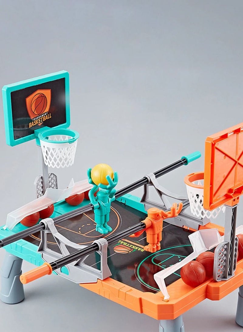 شووت لعبة كرة سلة وفوسبول صغيرة للعب 2 لاعبين | لعبة ممتعة داخلية وخارجية للأطفال والكبار والعائلات | ممتعة للمنزل، المكتب والحفلات - Image 3