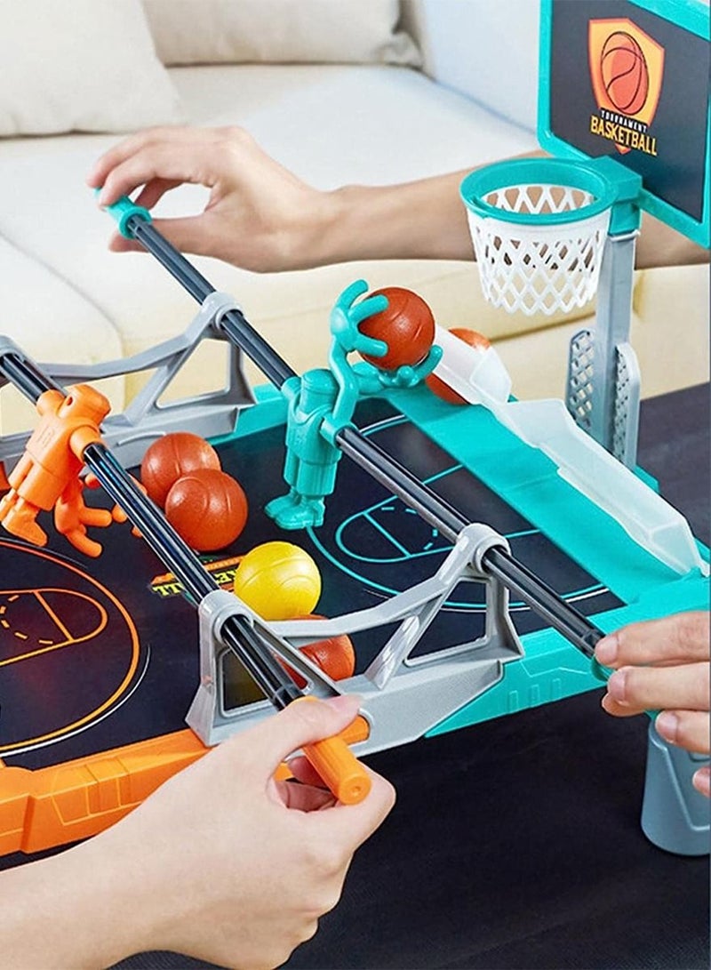 شووت لعبة كرة سلة وفوسبول صغيرة للعب 2 لاعبين | لعبة ممتعة داخلية وخارجية للأطفال والكبار والعائلات | ممتعة للمنزل، المكتب والحفلات - Image 2
