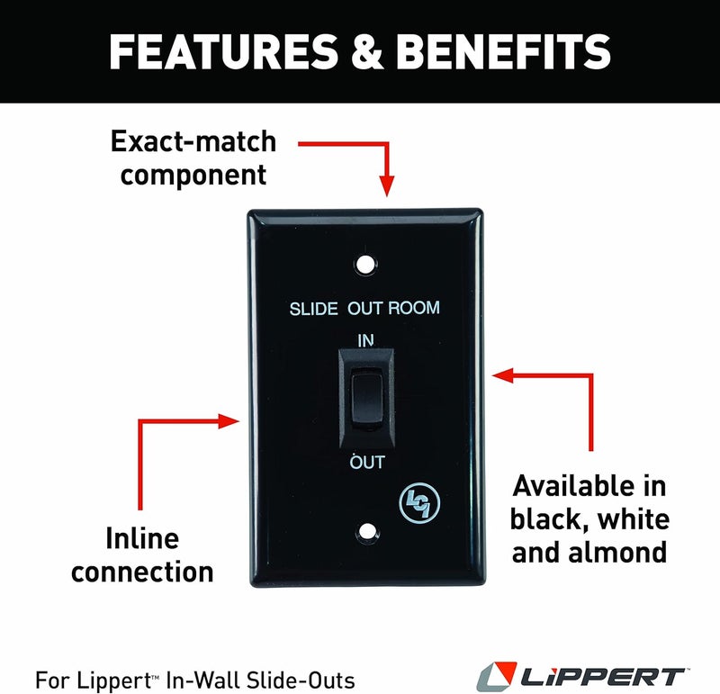 Lippert Components 225488 Interior in/Out Switch (Black) - Image 3
