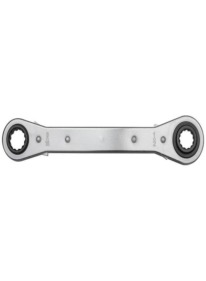 Klein Tools KT223X4 Lineman's Ratcheting 4-In-1 Box Wrench with 1/2-, 9/16-, 5/8-, and 3/4-Inch Sockets - Image 3