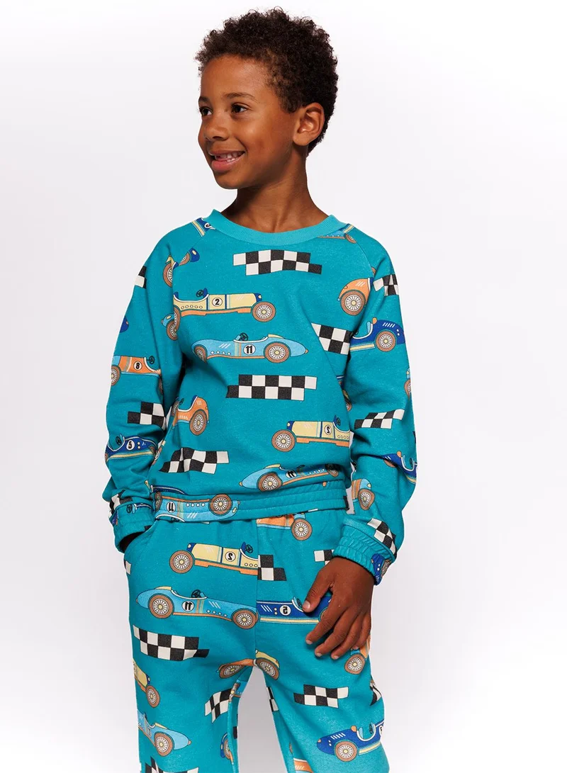 Småfolk Sweatshirt with race cars