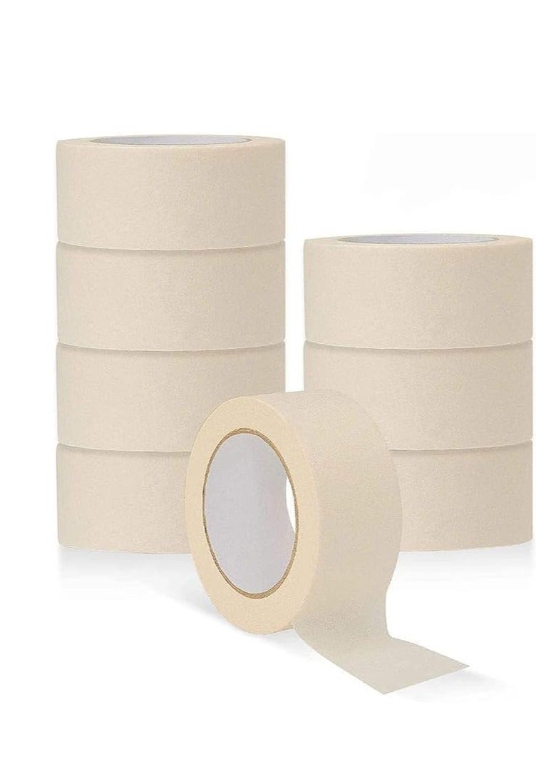 Libra Libra Heavy Duty Masking Tape (Ivory,2in x 20 Yard) Pack of 8  - Image 1