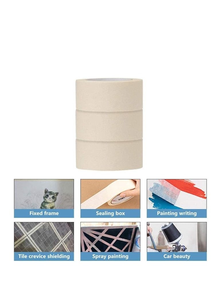 Libra Libra Heavy Duty Masking Tape (Ivory,2in x 20 Yard) Pack of 8  - Image 2