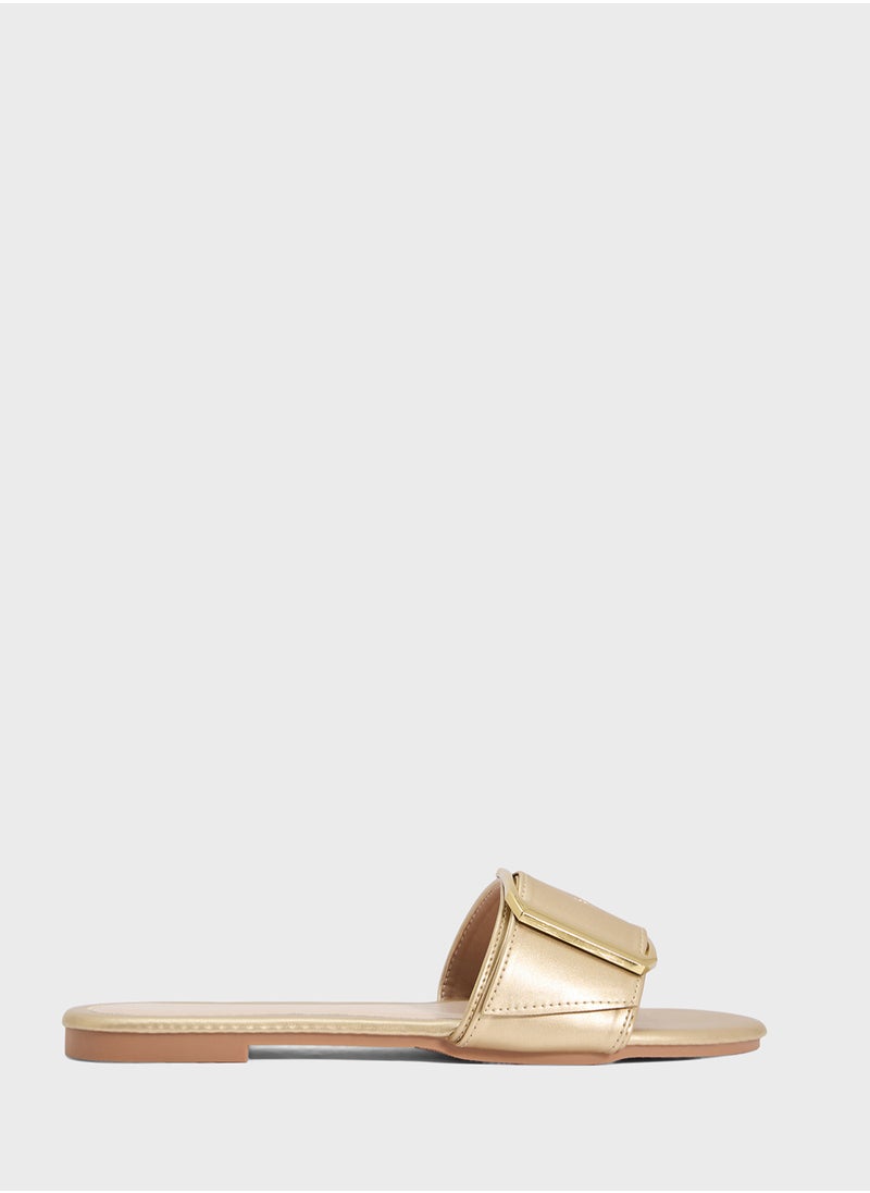 ELLA Flat Sandal With Large Buckle  - Image 1