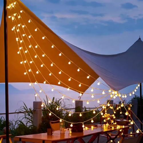 KHIZAR LED String Lights for Decoration, Fairy Curtain & Hanging Lights for Bedroom, Ramadan, Eid, Festival & Home Wall Decor (20 LED Ball Light) - Image 5