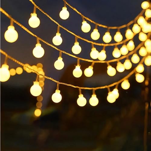 KHIZAR LED String Lights for Decoration, Fairy Curtain & Hanging Lights for Bedroom, Ramadan, Eid, Festival & Home Wall Decor (20 LED Ball Light) - Image 1